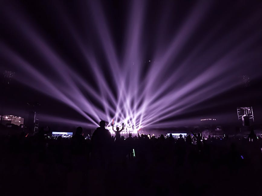 Entertainment event with performers and excited audience