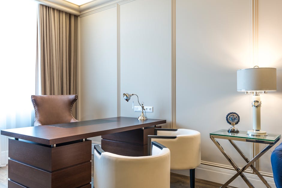 Luxury poker tournament setup with professional tables and lighting